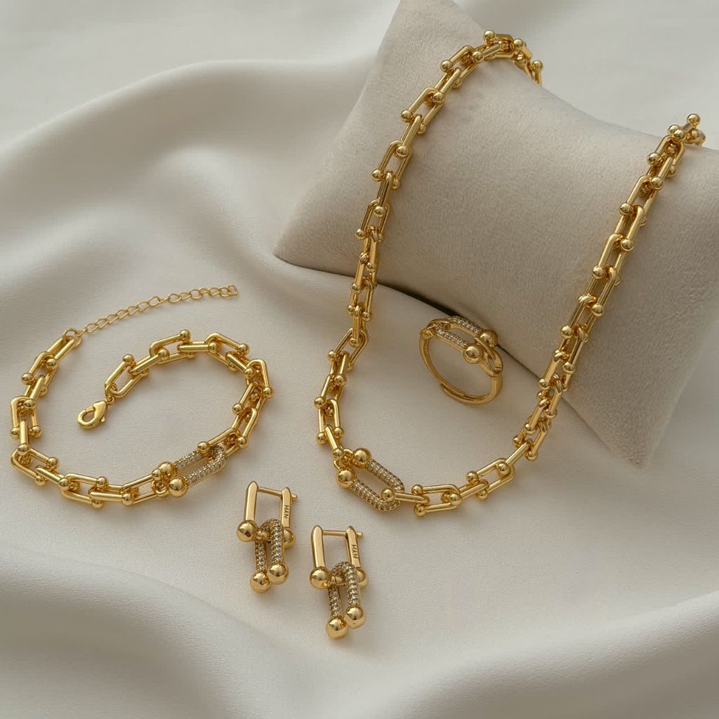 سرویس تیفانی استیل طلایی کد 2968 - خرید آنلاین از گالری آداس